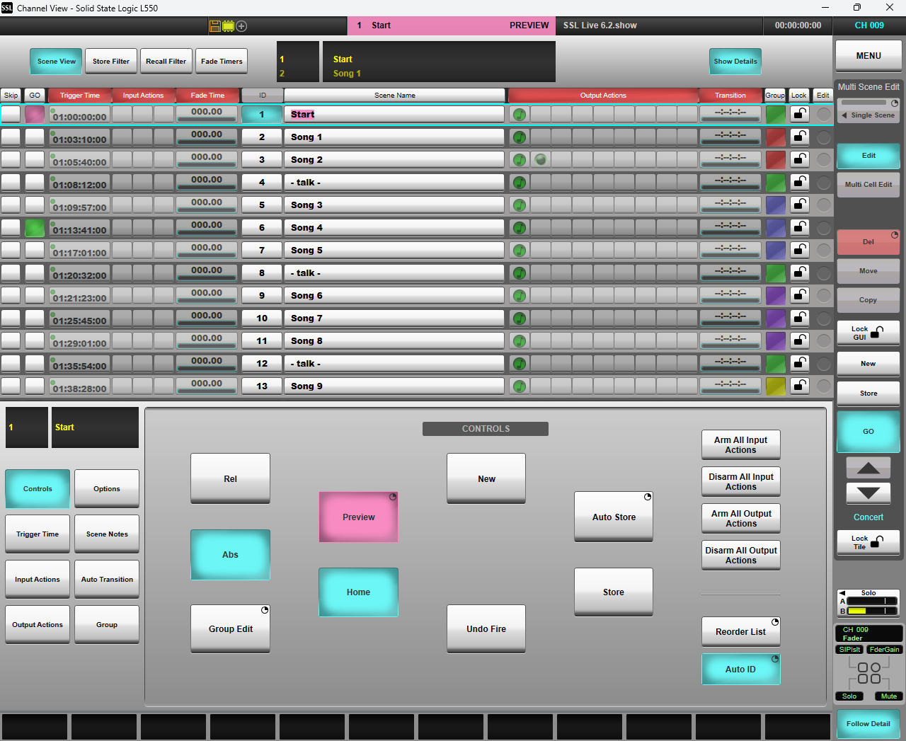 Automation page in Preview mode